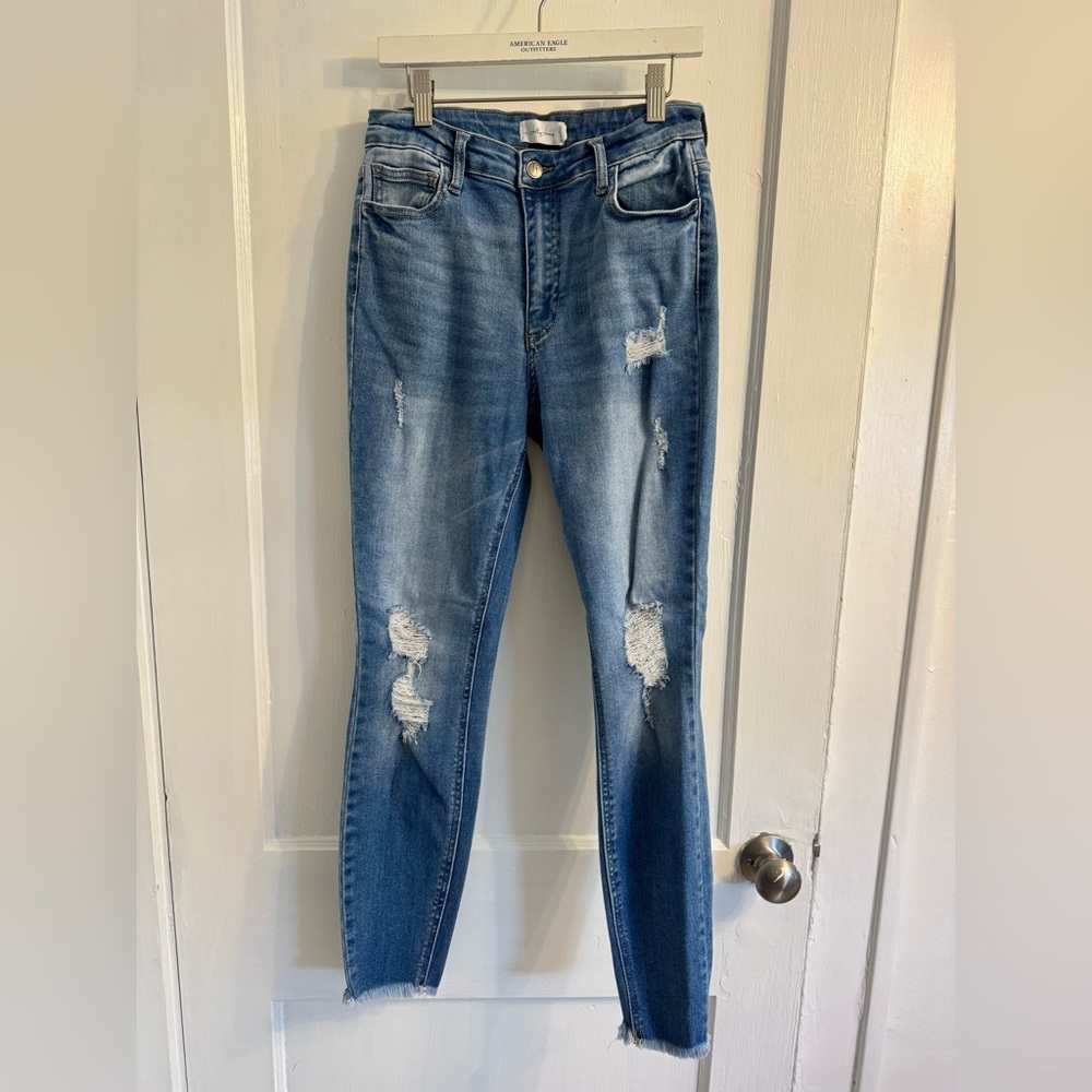 Light Ankle length distressed Jelly Jeans